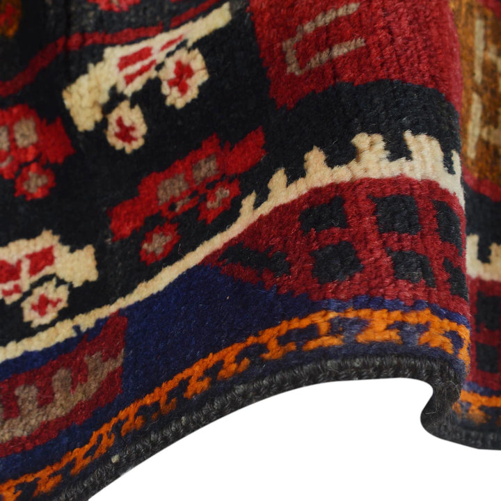 Blue Afghan Pictorial Rug 2' 3" x 3' 9" Hand-Knotted | No. AL51017