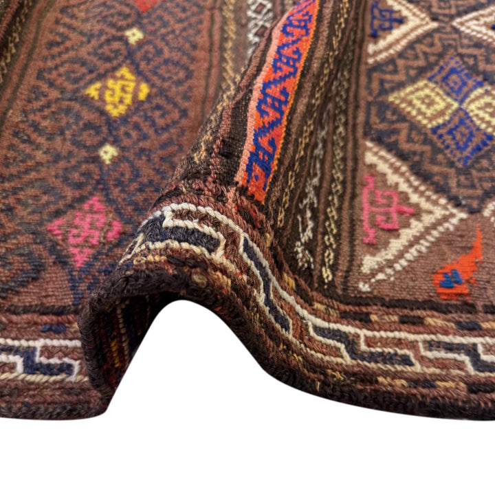 Afghan Laghari Kilim Rug 4' 6" x 6' 1" Flat-Weave | No. AL51115