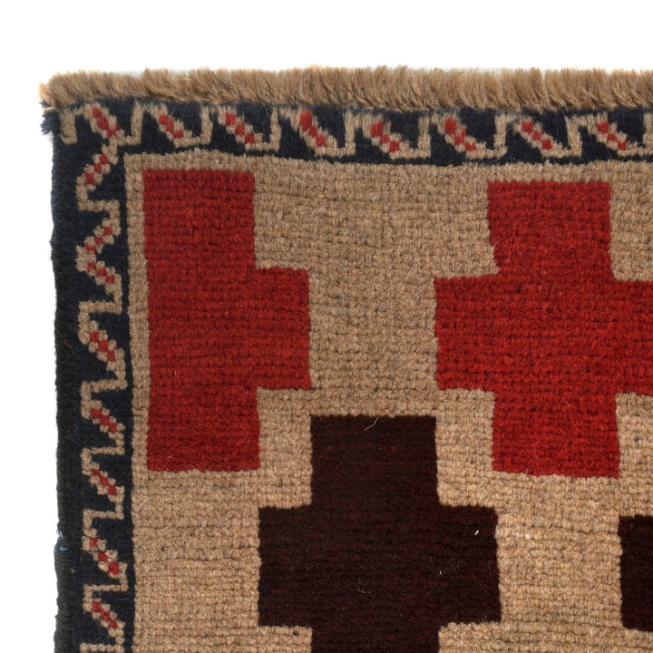 Afghan Baluchi Rug 3' 7" x 5' 12" Hand-Knotted | No. AL51124