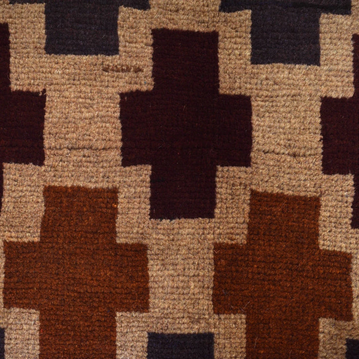 Afghan Baluchi Rug 3' 7" x 5' 12" Hand-Knotted | No. AL51124
