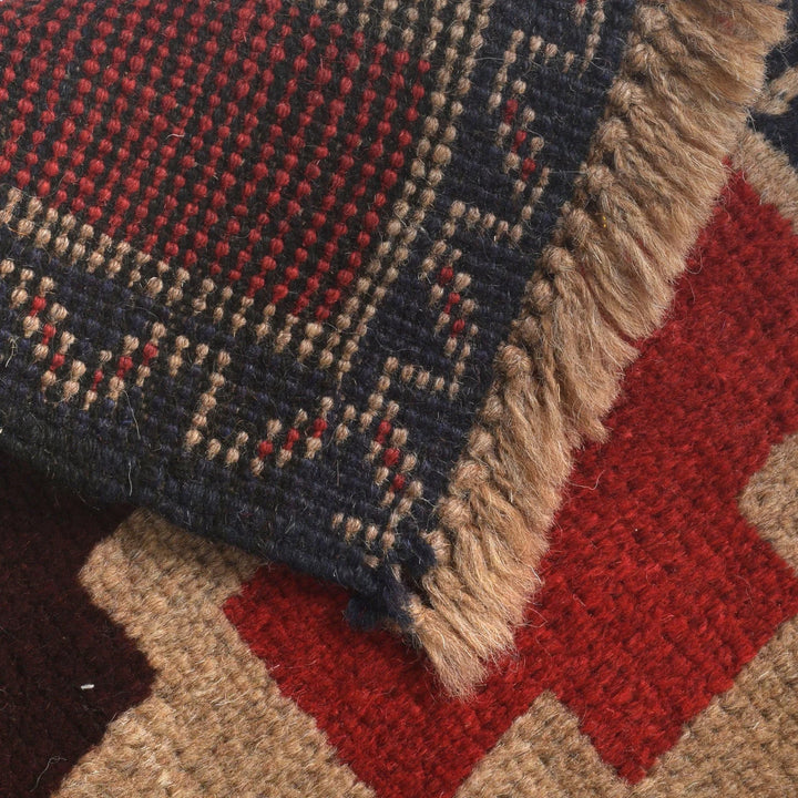 Afghan Baluchi Rug 3' 7" x 5' 12" Hand-Knotted | No. AL51124
