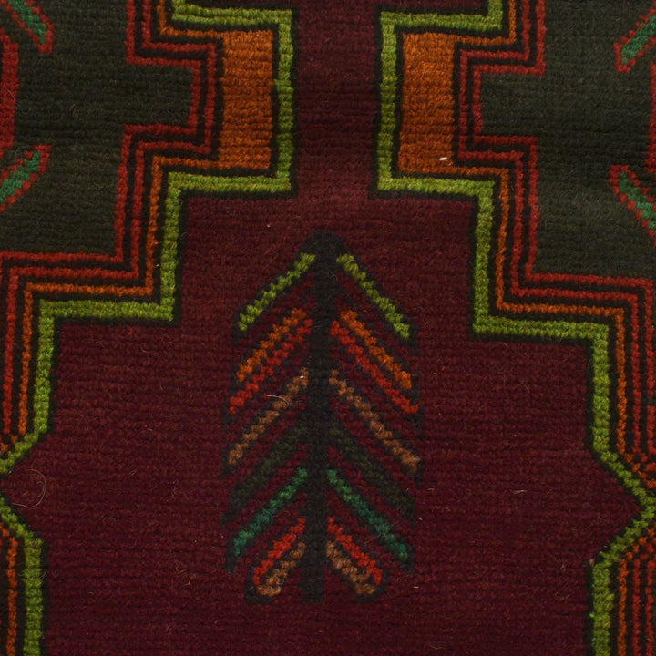 Afghan Baluchi Rug 4'3" x 5'12" Hand-Knotted | No. AL51152