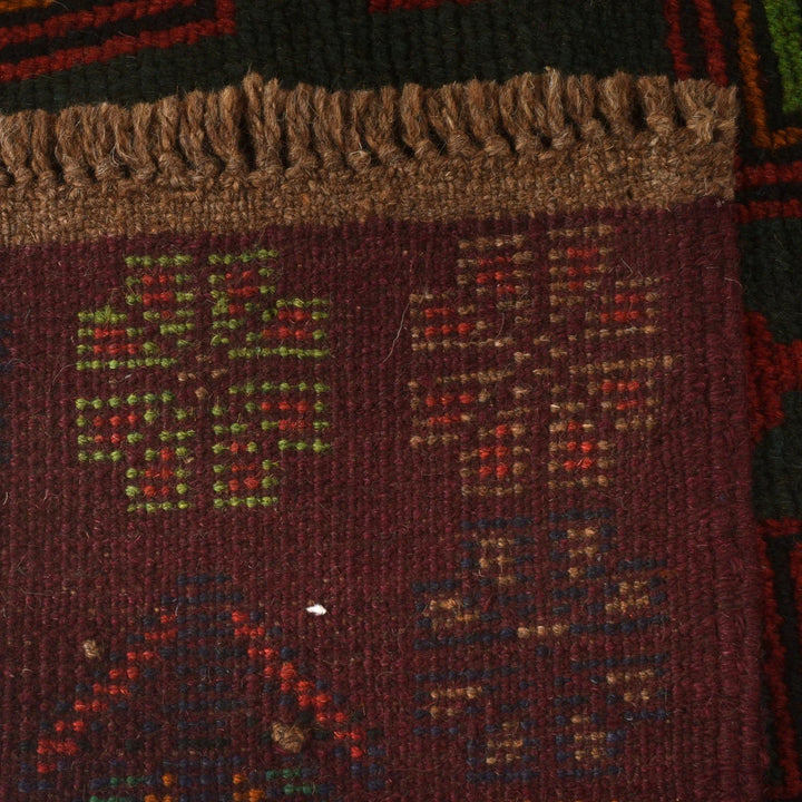 Afghan Baluchi Rug 4'3" x 5'12" Hand-Knotted | No. AL51152