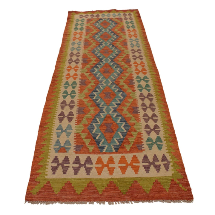 Afghan Kilim Runner 2' 10" x 9' 2" Flat-Weave | No. AL51170