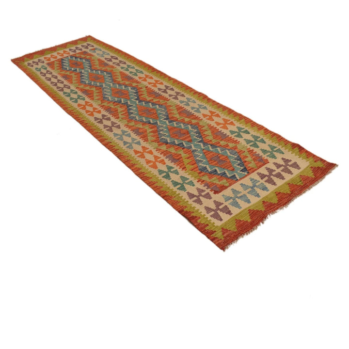 Afghan Kilim Runner 2' 10" x 9' 2" Flat-Weave | No. AL51170