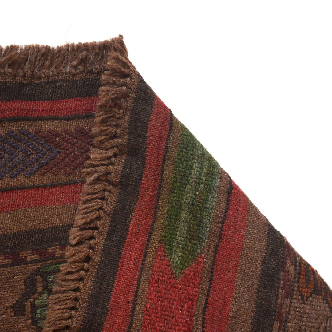 Afghan War Kilim Rug 3' 5" x 4' 5" Flat-Weave | No. AL51277