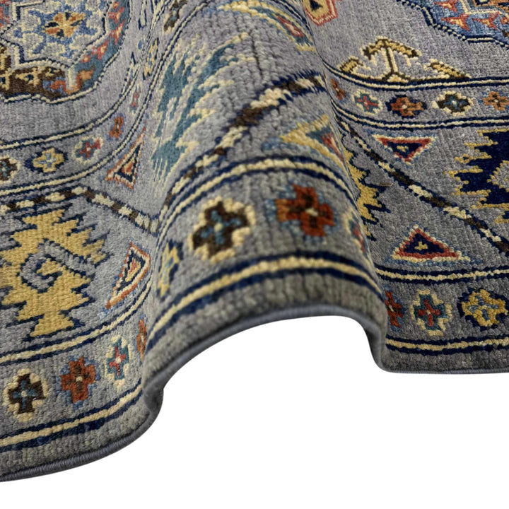 Gray Afghan Oriental Rug 3' 3" x 4' 11" Hand-Knotted | No. AL51304