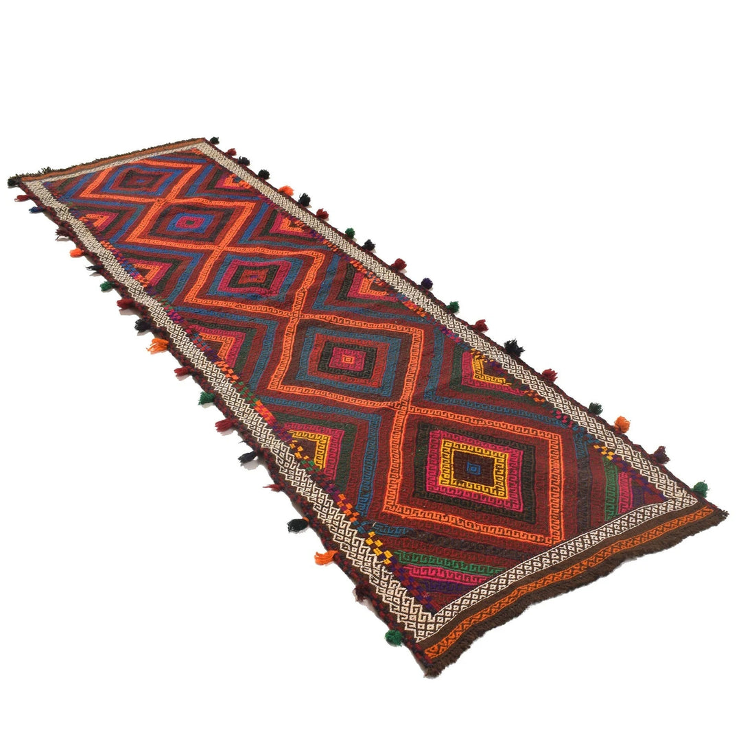 Afghan Kilim Rug 2' 7" x 8' 11" Flat-Weave | No. AL51342