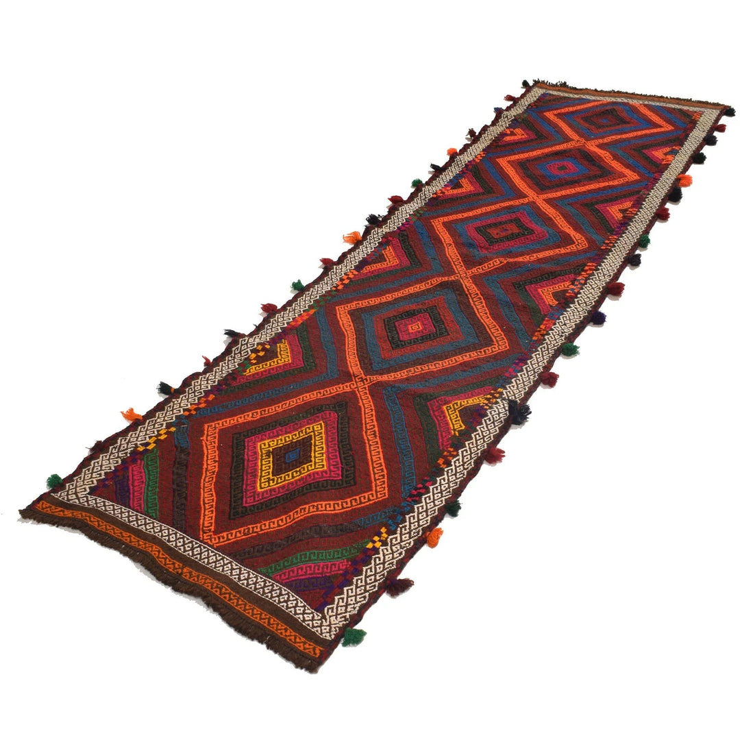 Afghan Kilim Rug 2' 7" x 8' 11" Flat-Weave | No. AL51342