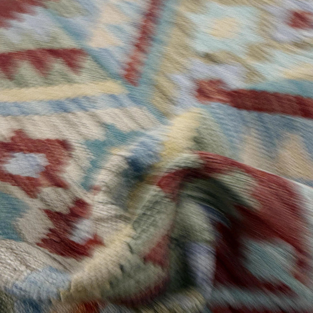 Afghan Vegetable Kilim Rug 2'7" x 4'4" Flat-Weave | No. AL514237