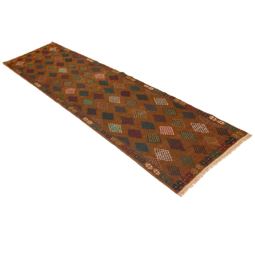 Afghan Baluchi Runner 2' 6" x 9' 6" Hand-Knotted | No. AL51444