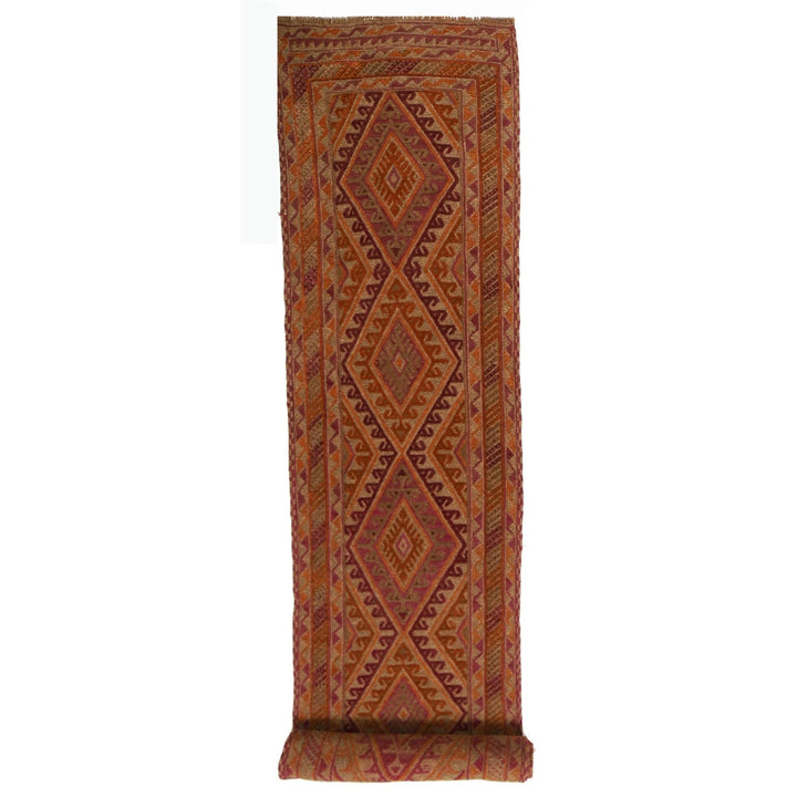 Brown Afghan Mashwani Rug 2' 6" x 13' 1" Hand-Knotted | No. AL51547