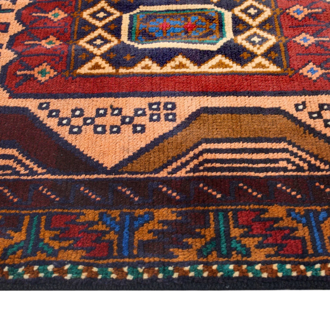Afghan Baluchi Rug 2' 10" x 4' 9" Hand-Knotted | No. AL51595