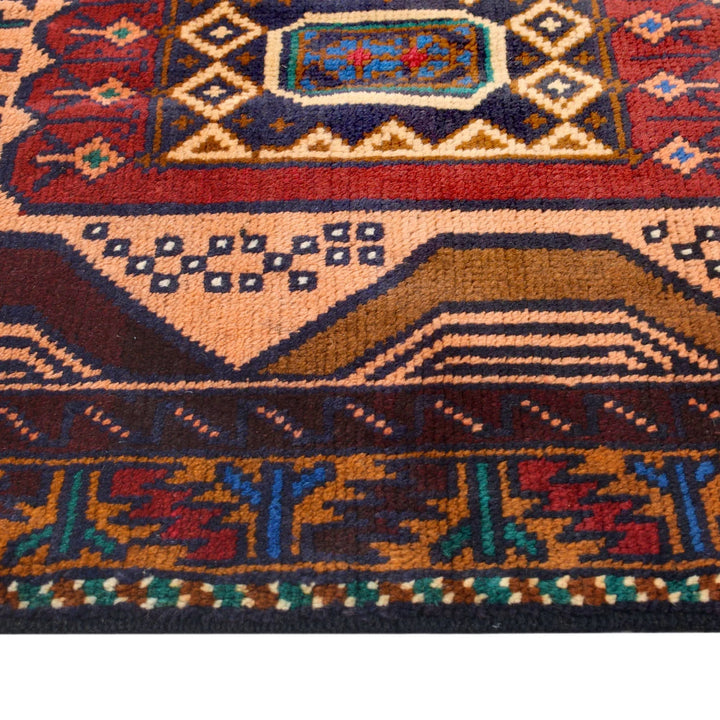 Afghan Baluchi Rug 2' 10" x 4' 9" Hand-Knotted | No. AL51595