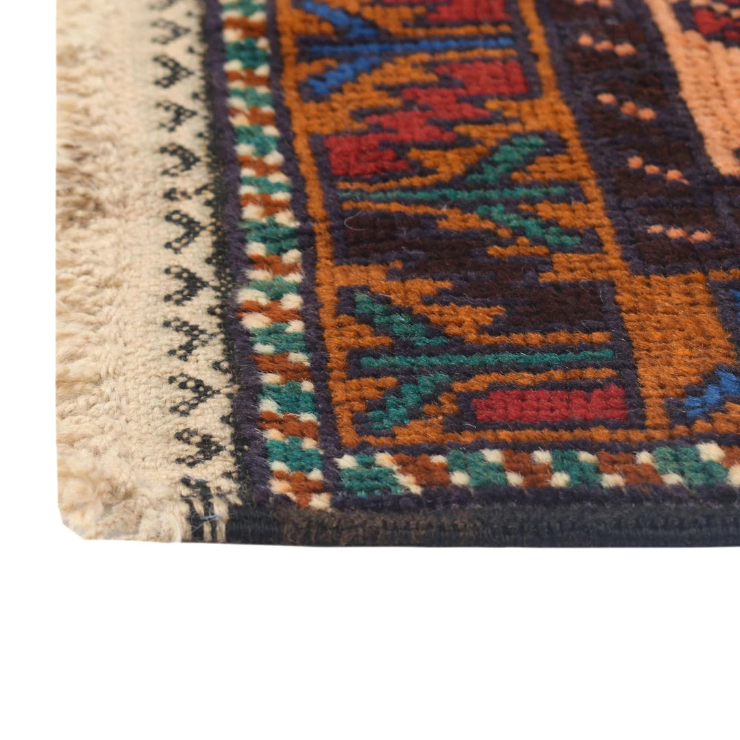 Afghan Baluchi Rug 2' 10" x 4' 9" Hand-Knotted | No. AL51595
