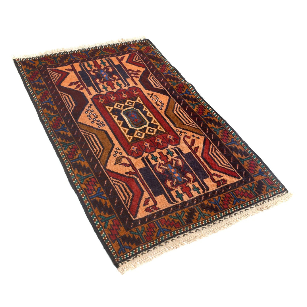 Afghan Baluchi Rug 2' 10" x 4' 9" Hand-Knotted | No. AL51595