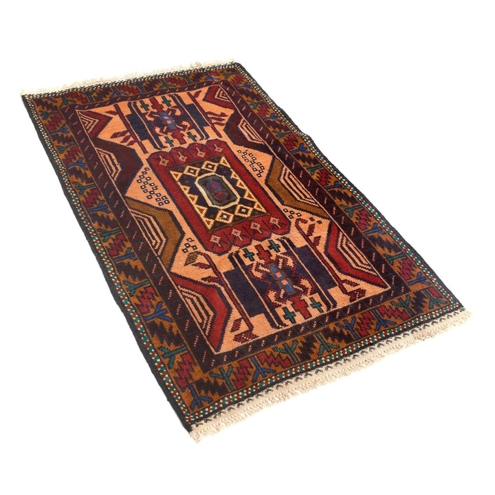 Afghan Baluchi Rug 2' 10" x 4' 9" Hand-Knotted | No. AL51595