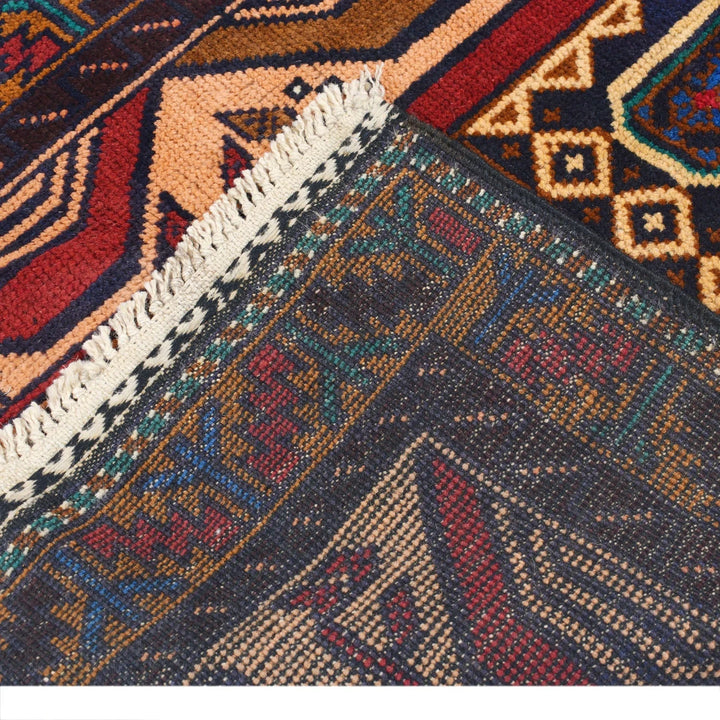 Afghan Baluchi Rug 2' 10" x 4' 9" Hand-Knotted | No. AL51595