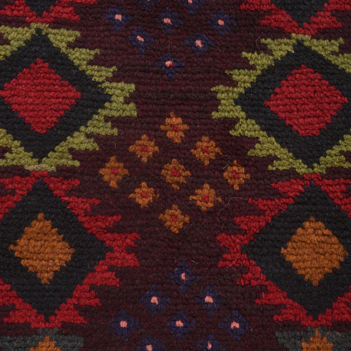 Brown Afghan Baluchi Rug 6' " x 8' 1" Hand-Knotted | No. AL51799