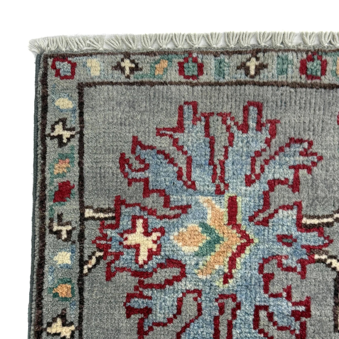 Gray Afghan Sultani Rug 2' 0" x 4' 10" Hand-Knotted | No. AL51876