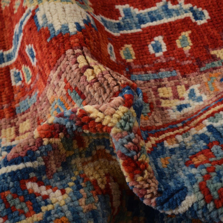 Afghan Heriz Rug 6'8" x 9'7" Hand-Knotted | No. AL51898