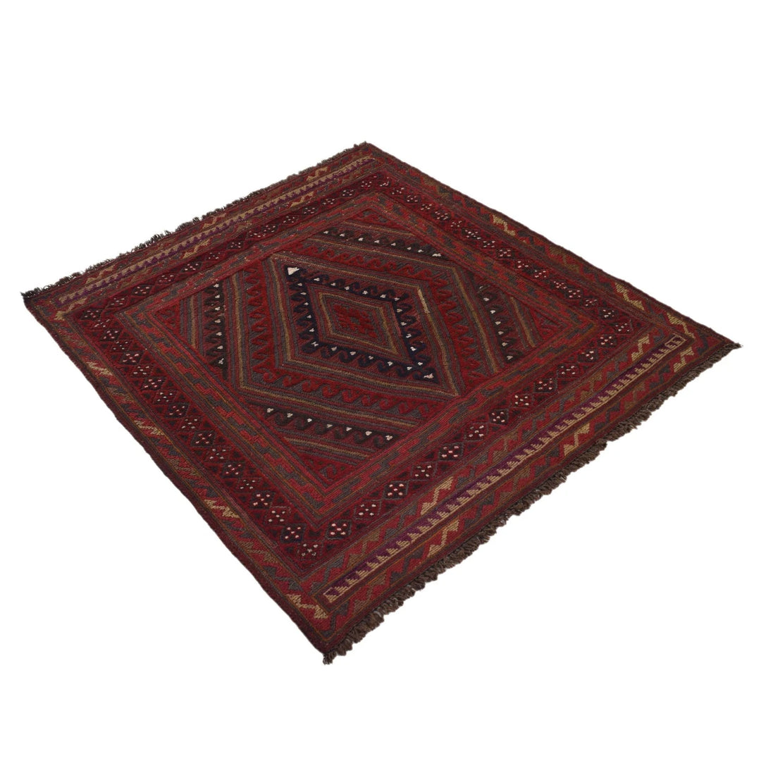 Afghan Mashwani Rug 3' 9" x 4' 0" Hand-Knotted | No. AL51926