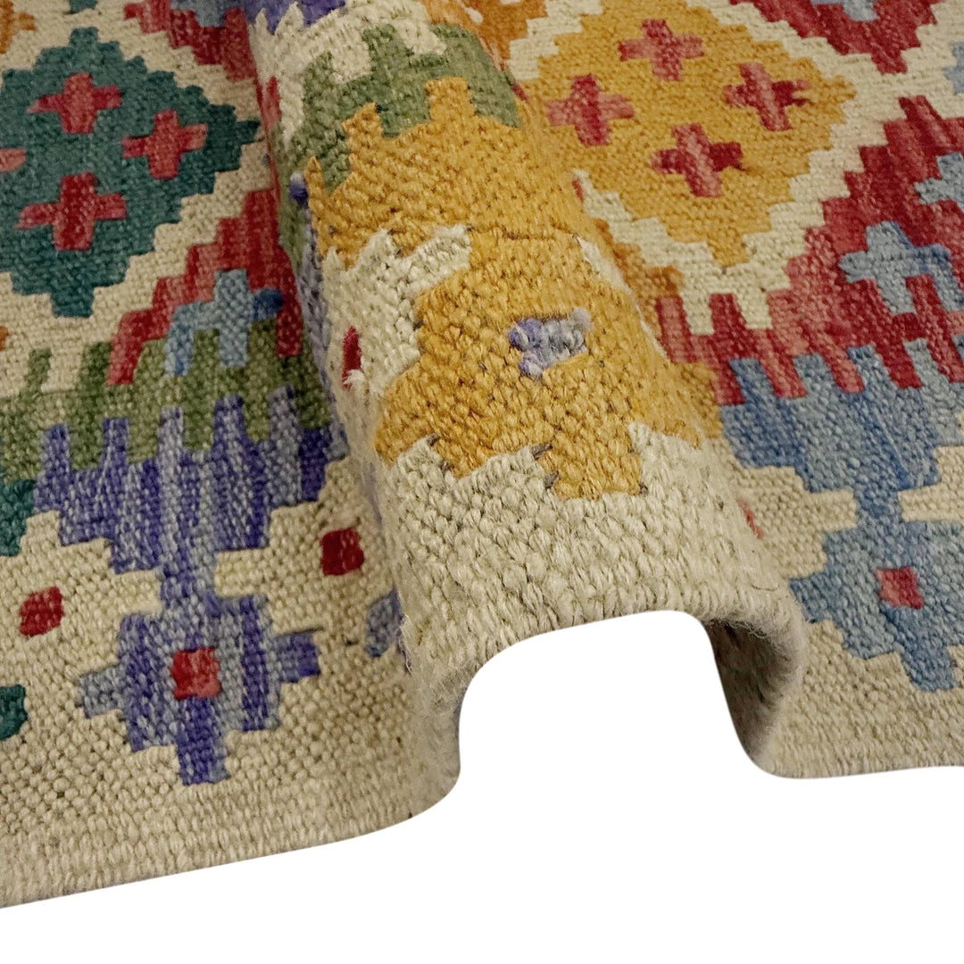 Afghan Kilim Rug 6' 11" x 9' 6" Flat-Weave | No. AL51963