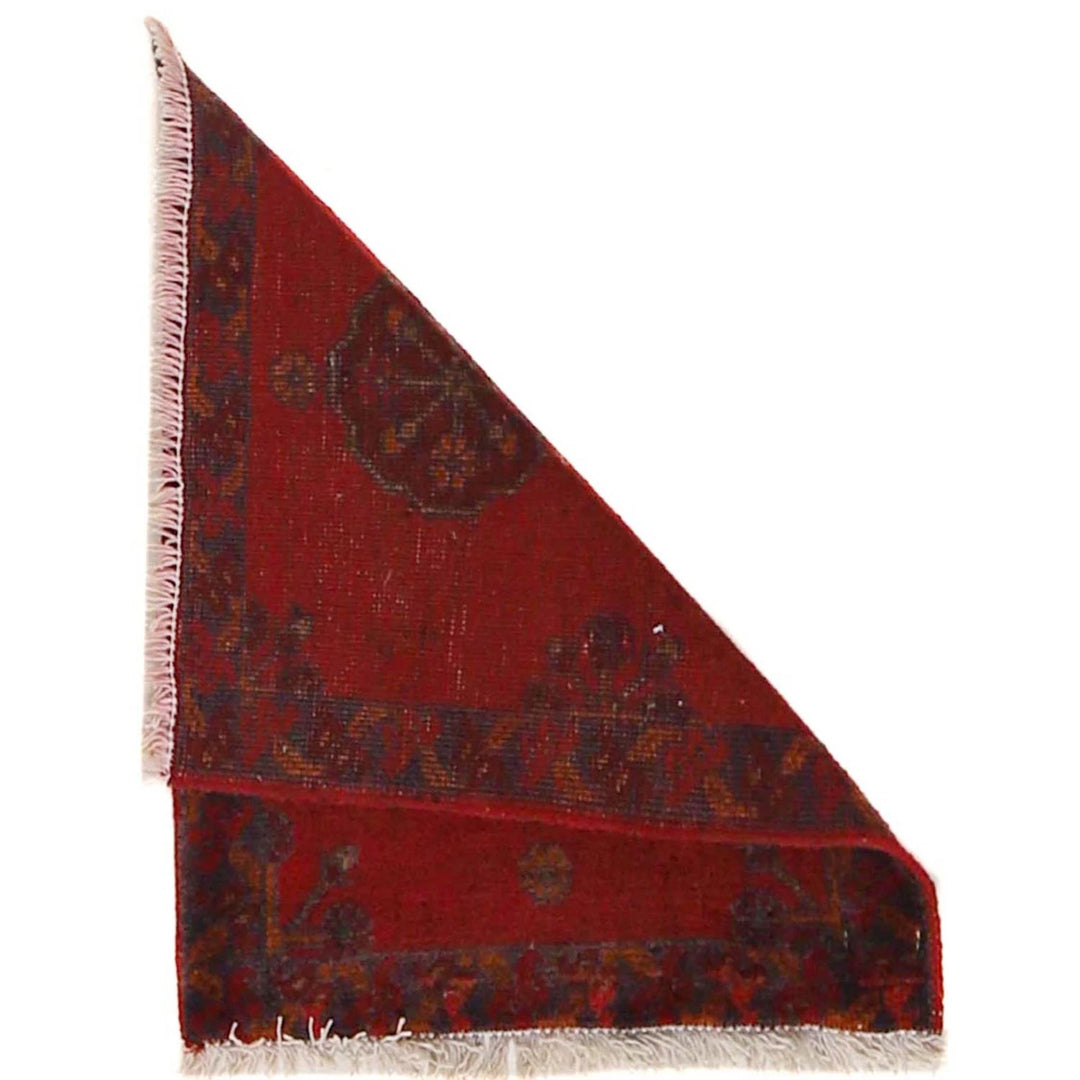 Red Afghan Kilim Doormat 1' 6" x 1' 10" Flat-Weave | No. AL52036