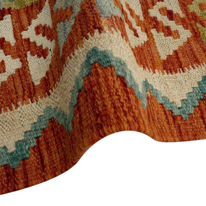 Afghan Vegetable Kilim Rug 2' 6" x 6' 8" Flat-Weave | No. AL520705