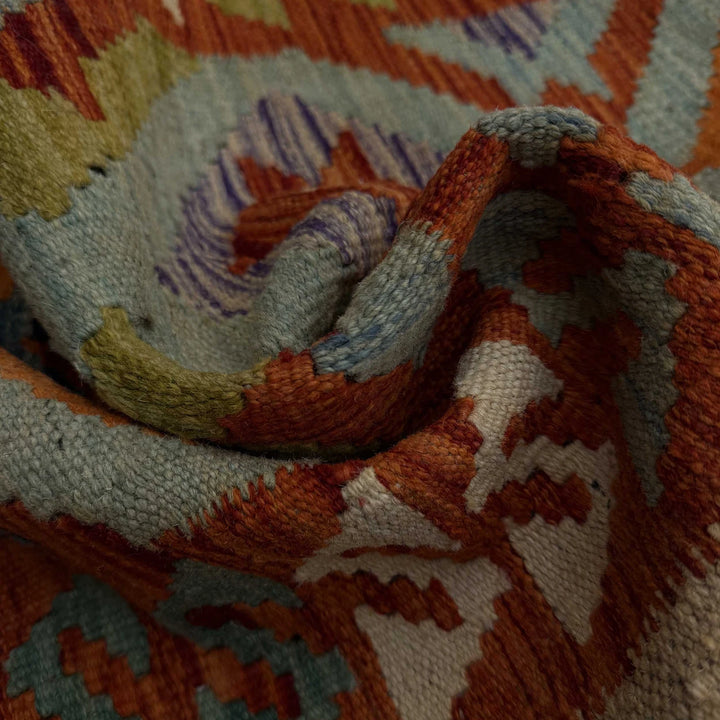 Afghan Vegetable Kilim Rug 2' 6" x 6' 8" Flat-Weave | No. AL520705