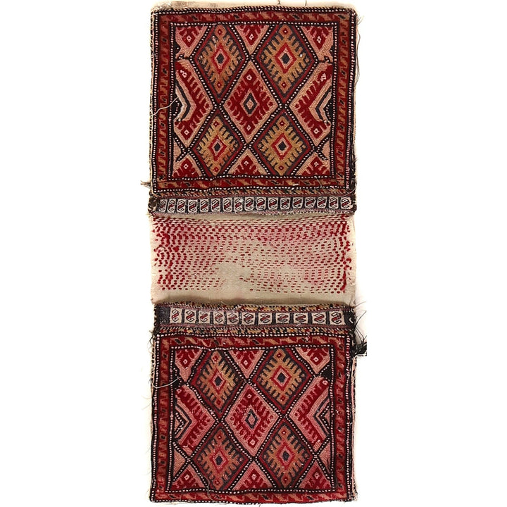 Afghan Saddle Bag Rug 1' 2" x 2' 11" Hand-Knotted | No. AL52167