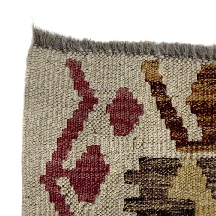 Afghan Vegetable Kilim Rug 6' 8" x 9' 7" Flat-Weave | No. AL521981