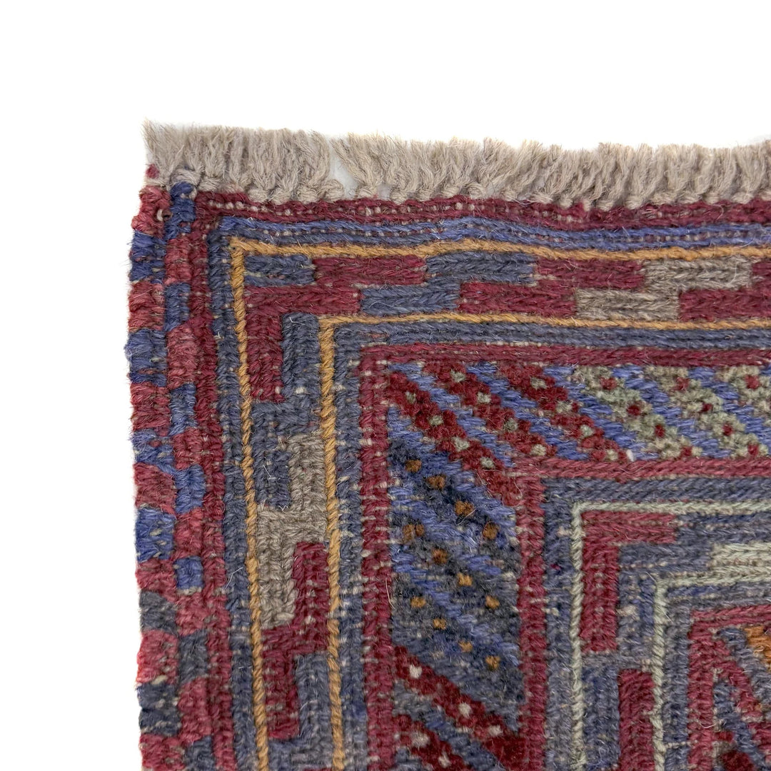 Multicolor Afghan Mashwani Rug 3' 8" x 4' 2" Hand-Knotted | No. AL52241