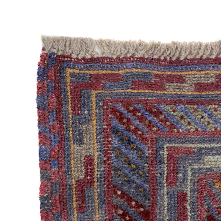 Multicolor Afghan Mashwani Rug 3' 8" x 4' 2" Hand-Knotted | No. AL52241