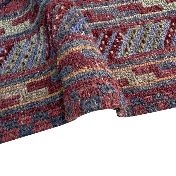 Multicolor Afghan Mashwani Rug 3' 8" x 4' 2" Hand-Knotted | No. AL52241
