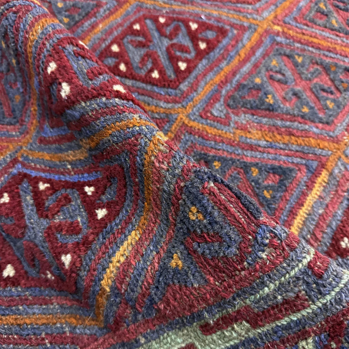 Multicolor Afghan Mashwani Rug 3' 8" x 4' 2" Hand-Knotted | No. AL52241