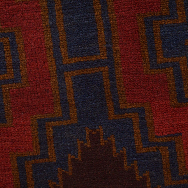 Afghan Baluchi Rug 2' 8" x 4' 2" Hand-Knotted | No. AL52367