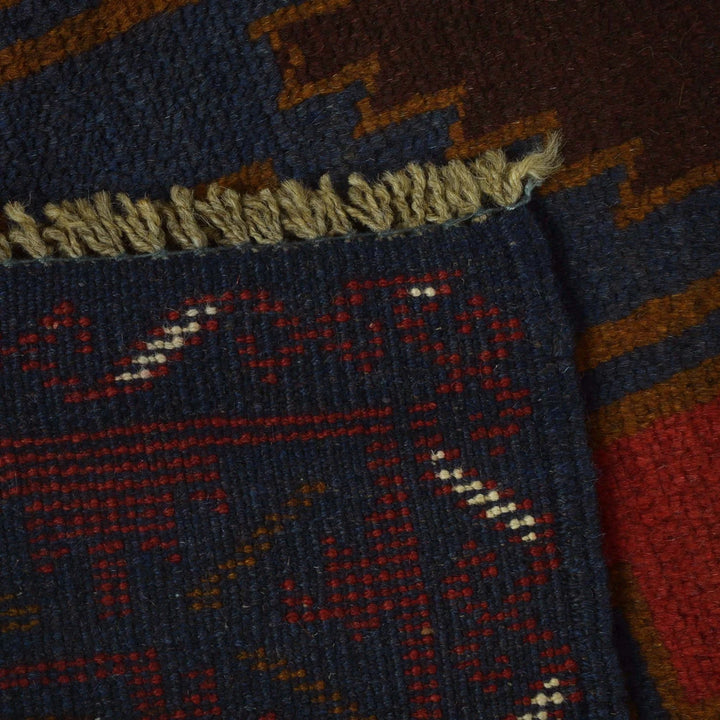 Afghan Baluchi Rug 2' 8" x 4' 2" Hand-Knotted | No. AL52367
