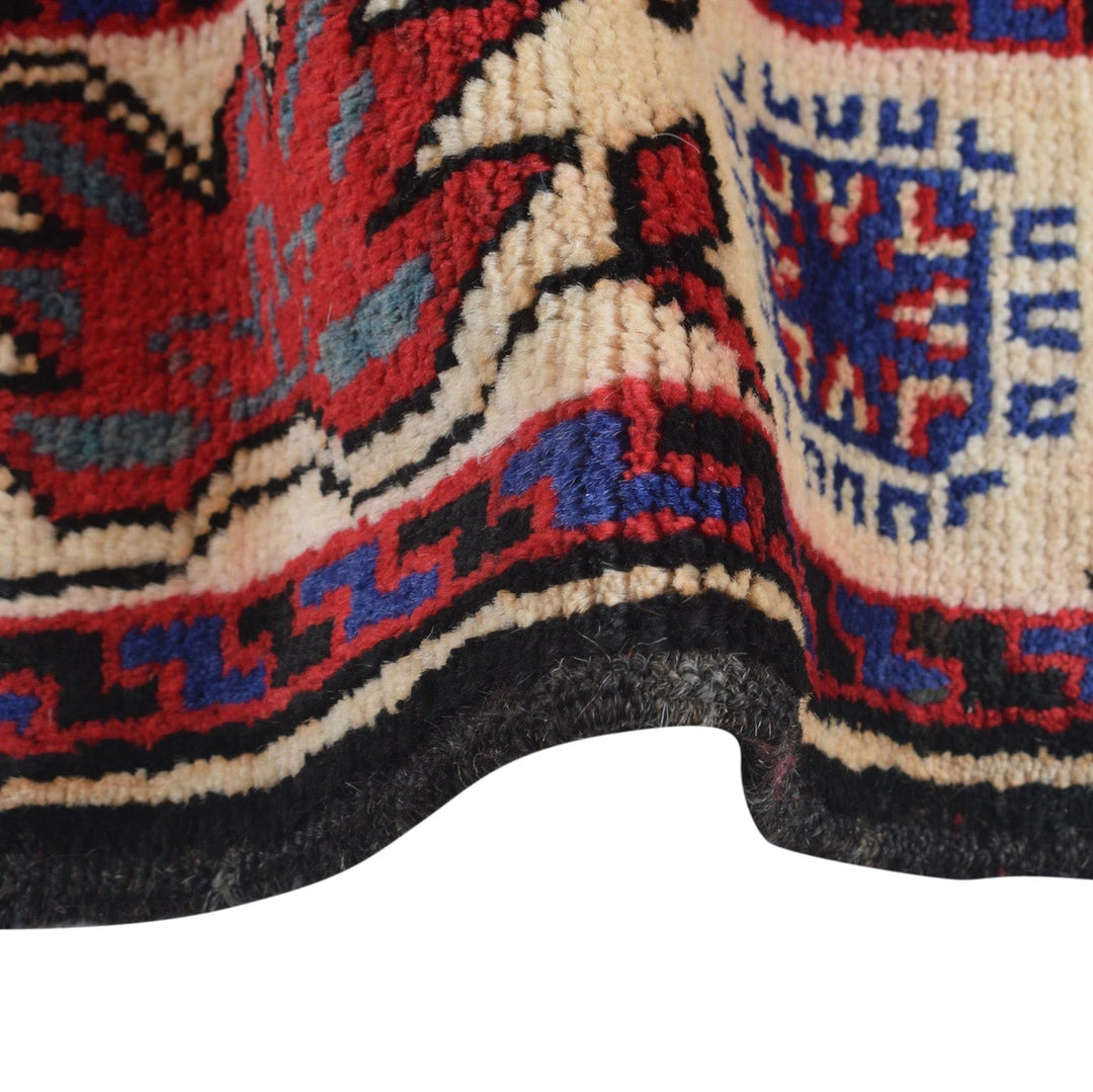 Multicolor Afghan Baluchi Rug 3'9" x 6'1" Hand-Knotted | No. AL524327
