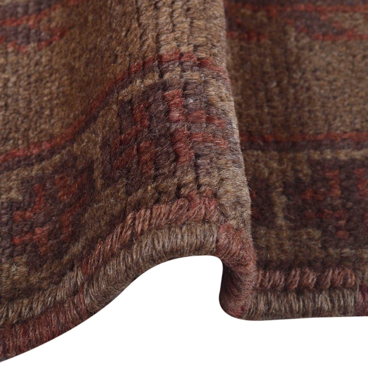 Brown Pakistani Overdye Rug 2' 11" x 4' 6" Hand-Knotted | No. AL52466