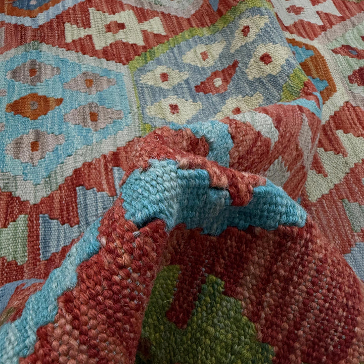 Afghan Vegetable Kilim Rug 8' 0" x 10' 0" Flat-Weave | No. AL525116