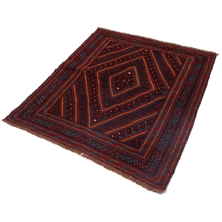 Afghan Mashwani Rug 3' 8" x 4' 1" Hand-Knotted | No. AL52631