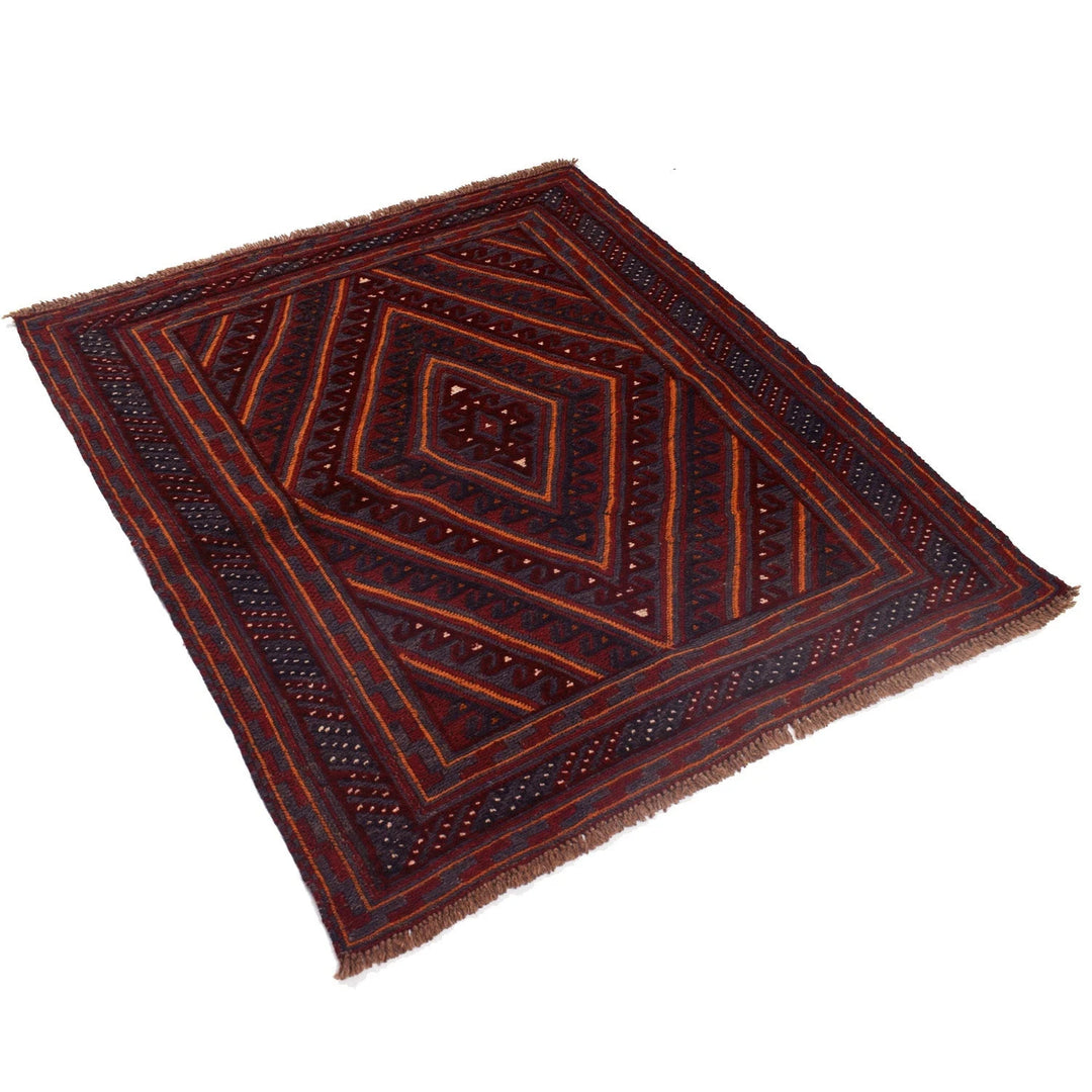 Afghan Mashwani Rug 3' 8" x 4' 1" Hand-Knotted | No. AL52631