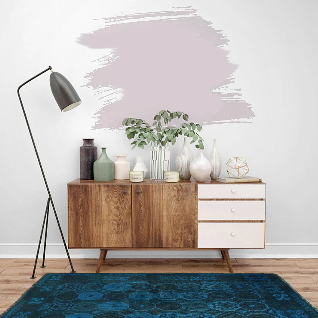 Blue Afghan Overdye Rug 3' 4" x 4' 9" Hand-Knotted | No. AL52648