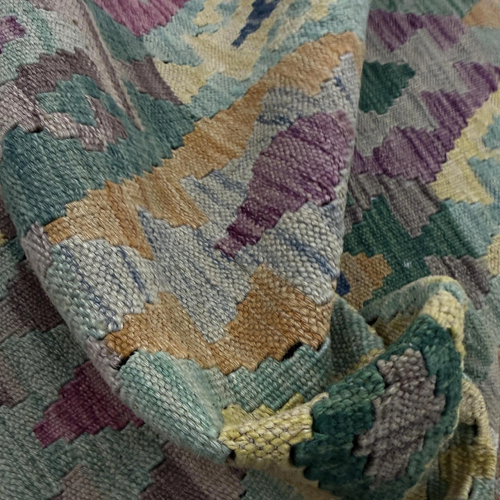 Afghan Vegetable Kilim Rug 5' 10" x 8' 3" Flat-Weave | No. AL526734