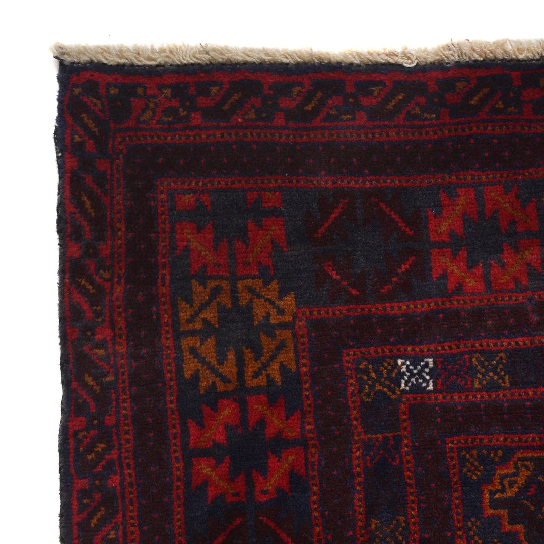 Afghan Baluchi Rug 4' 9" x 7' 9" Hand-Knotted | No. AL52732