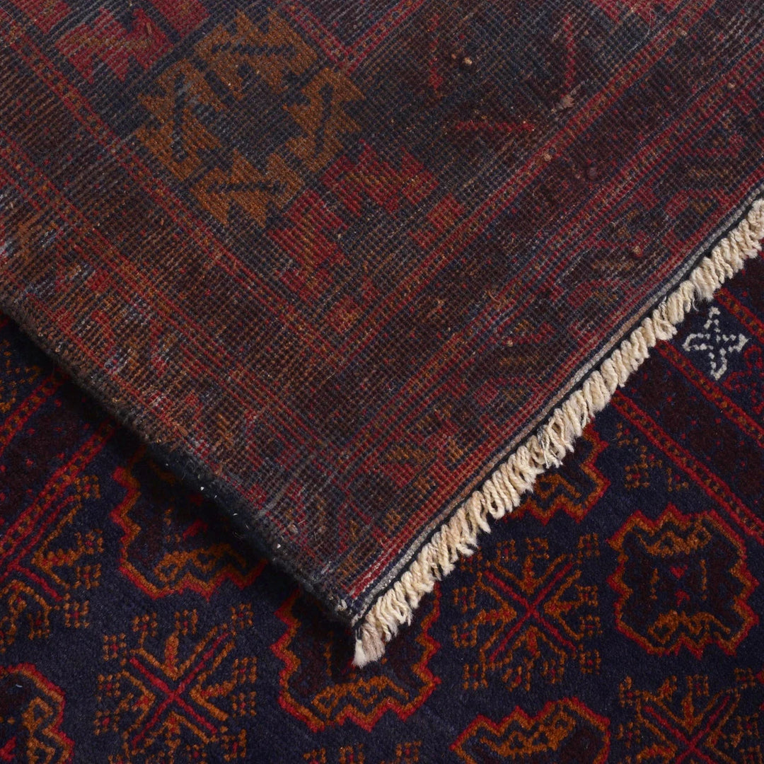 Afghan Baluchi Rug 4' 9" x 7' 9" Hand-Knotted | No. AL52732