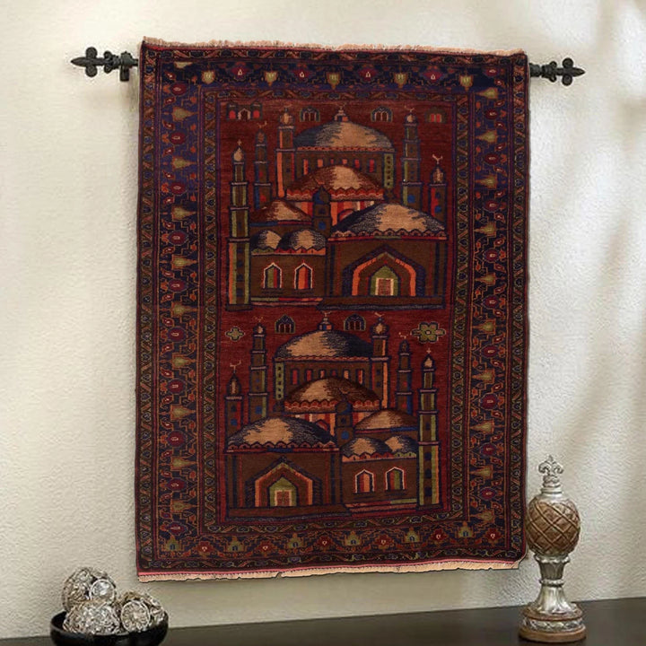 Afghan Prayer Rug 2' 11" x 4' 6" Hand-Knotted | No. AL52809
