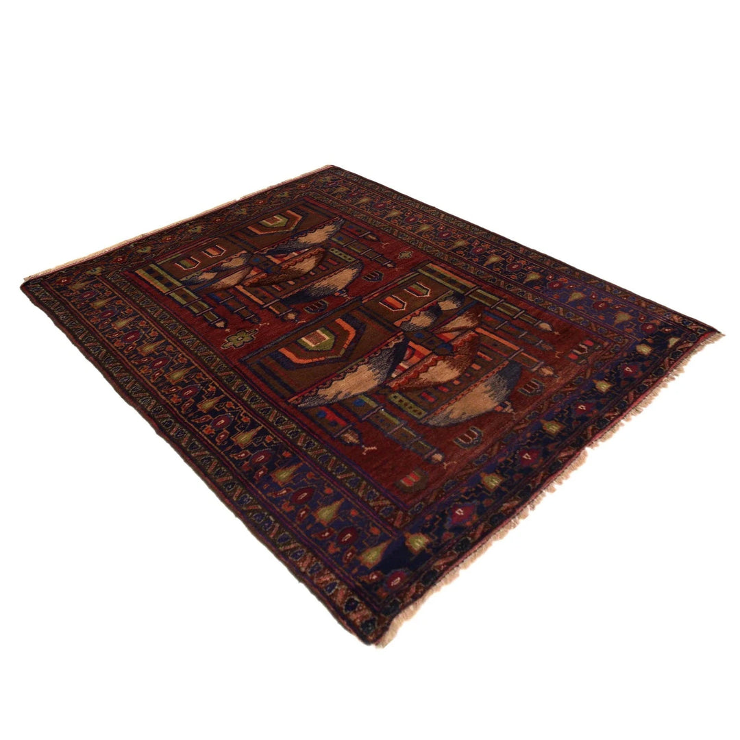 Afghan Prayer Rug 2' 11" x 4' 6" Hand-Knotted | No. AL52809