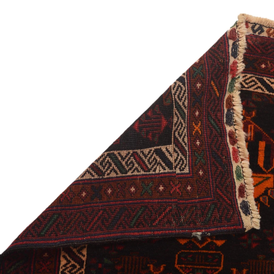 Afghan Baluchi Rug 2' 9" x 4' 7" Hand-Knotted | No. AL52840